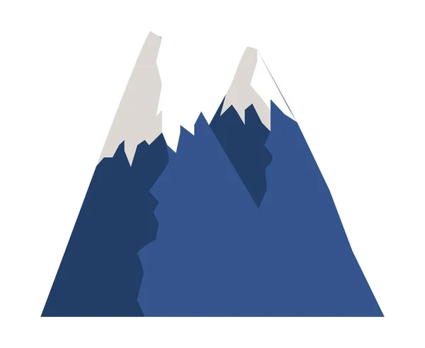 Montaña Con Nieve Naturaleza Icono — Archivo Imágenes Vectoriales
