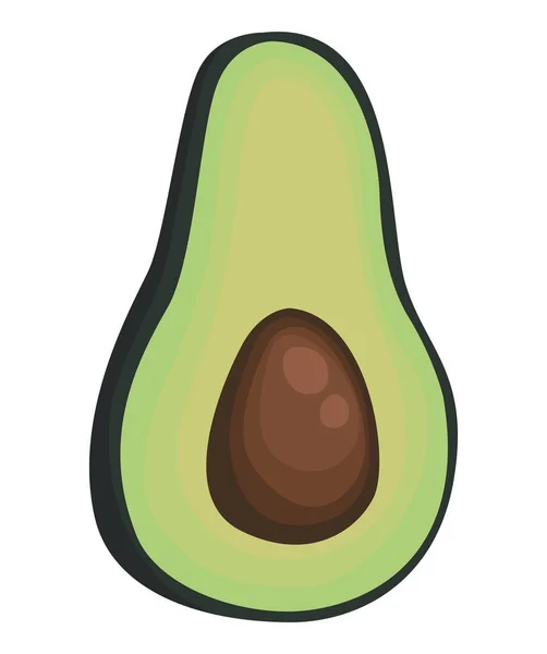 Fresh Avocado Half Healthy Food — Archivo Imágenes Vectoriales