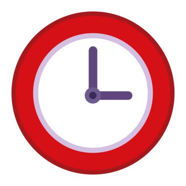 red time watch isolated icon
