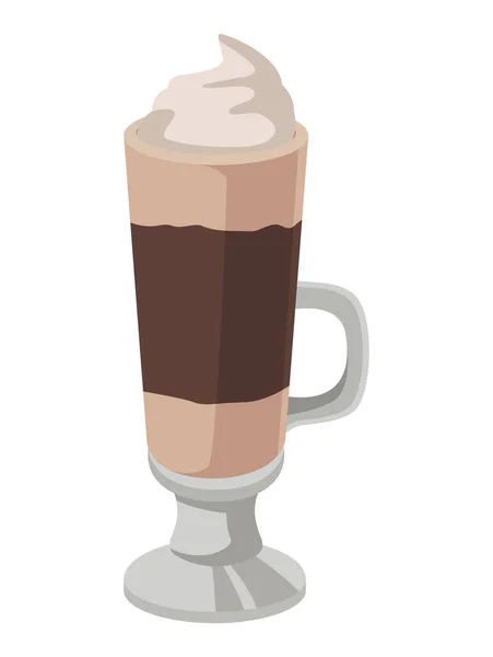 Γεύση Καφέ Milkshake Κρύο Ποτό — Διανυσματικό Αρχείο