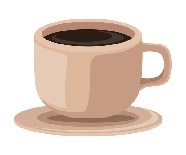 Taza Café Icono Del Plato — Vector de stock