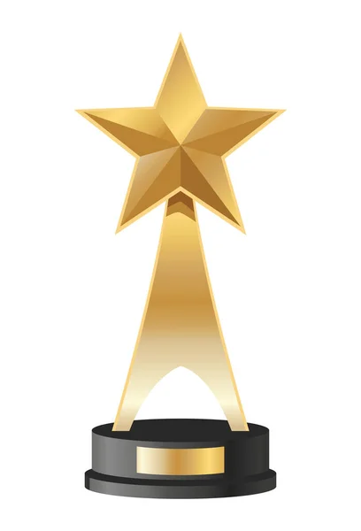 Ícone Prêmio Troféu Estrela Dourada —  Vetores de Stock
