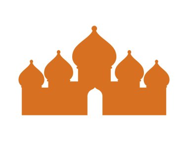 golden mosque silhouette style icon