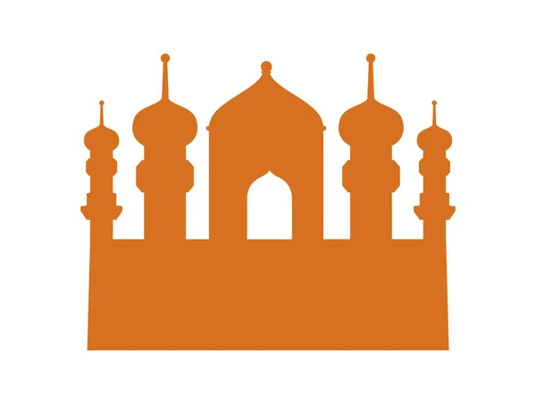 Значок Стилю Мечеті Будівлі Силует — стоковий вектор