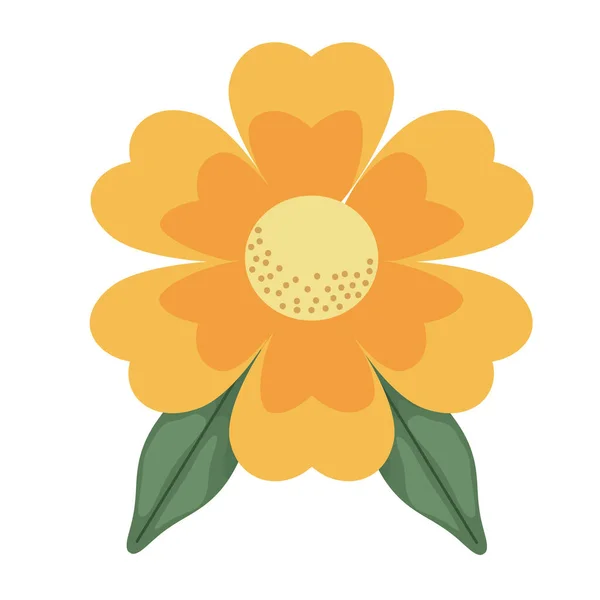 Żółty Kwiat Ogród Dekoracja Natura — Wektor stockowy
