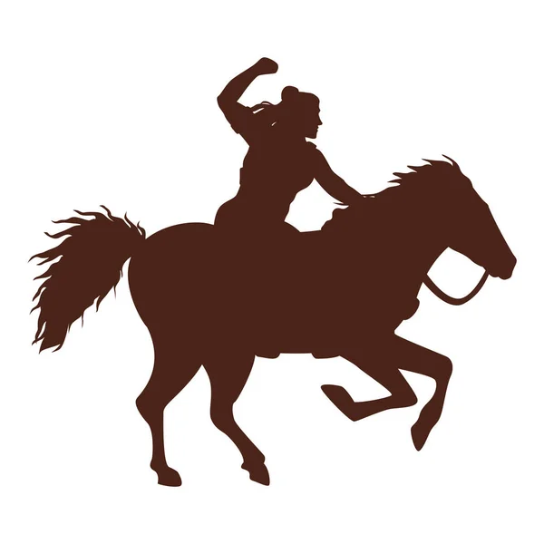 Lord Rama Horse Silhouette — Vettoriale Stock