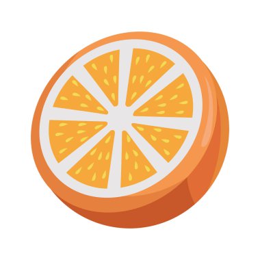 Yarı portakallı turunçgil meyve ikonu