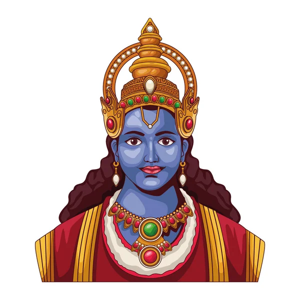 Lord Rama God Dussehra Character — Stok Vektör
