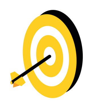 yellow target and arrow success icon