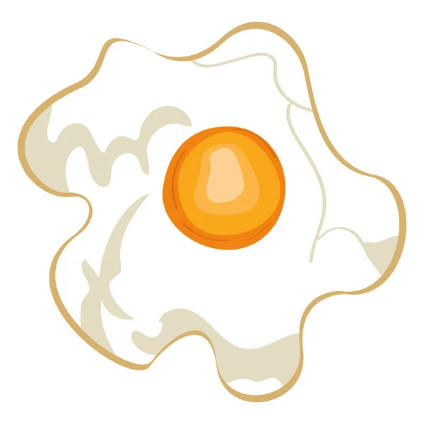 Egg Fried Food Breakfast Icon — Stockvektor