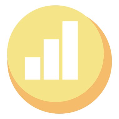 button statistics bars button icon