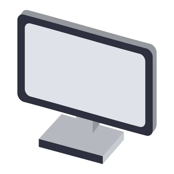 Desktop Computer Tech Device Icon — Stock Vector