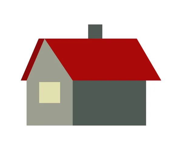 Дом Красной Крышей Значок — стоковый вектор