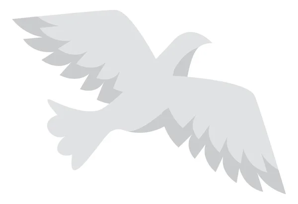 Dove White Flying Bird Icon — Archivo Imágenes Vectoriales