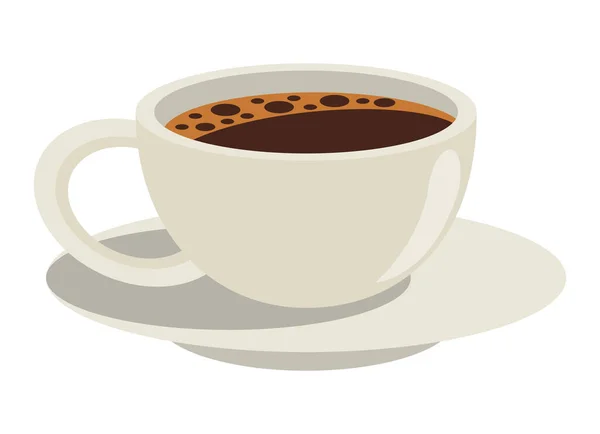 Kaffee Keramik Tasse Getränk Symbol — Stockvektor