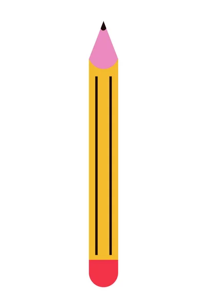 Pencil School Supply Isolated Icon — Stock Vector