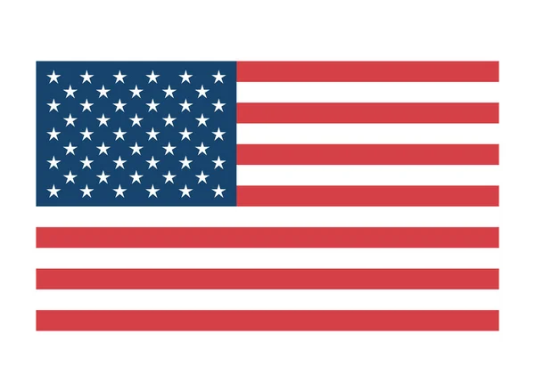 Usa Flag Emblem Isolated Icon — Stockvector