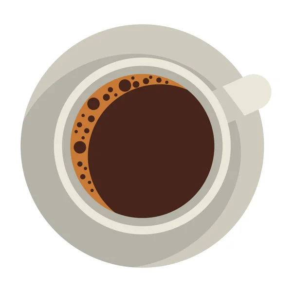 Kahve Fincanı Hava Görüntüsü Simgesi — Stok Vektör