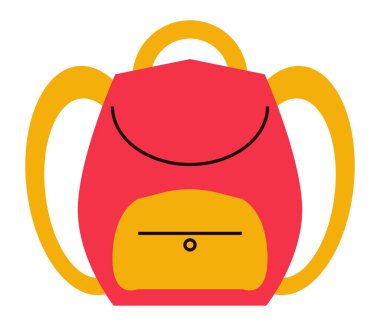 okul çantası malzeme ikonu izole