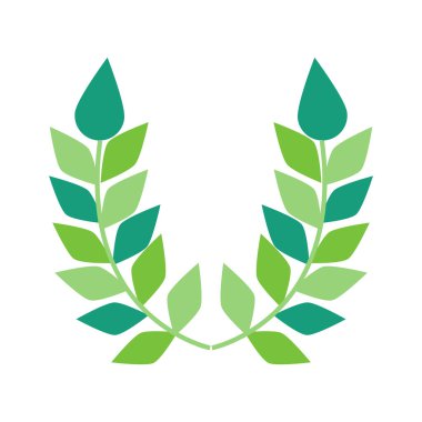 green wreath leafs crown icon