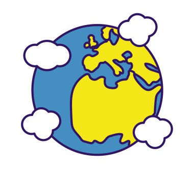 Dünya gezegeni dış simgesi