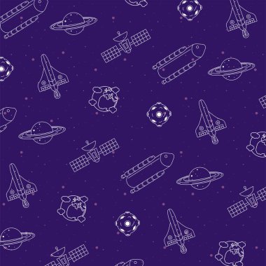 space outer pattern background icons