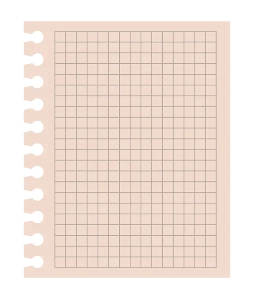 Notebook Sheet School Supply Icon — Stock Vector