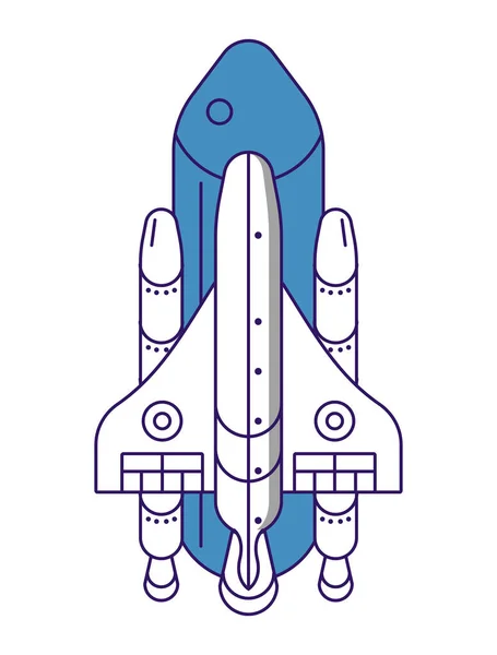 Spaceship Flying Space Outer Icon — Vetor de Stock