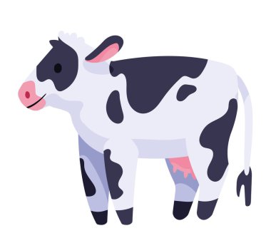 cow domestic farm animal character
