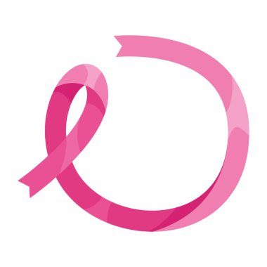 breast cancer ribbon circular icon