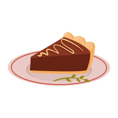 coffee cake with branch autumn season