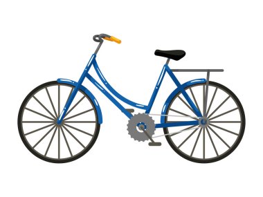 blue antique bicycle vehicle sport icon