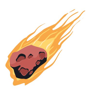 meteorite space outer retro icon
