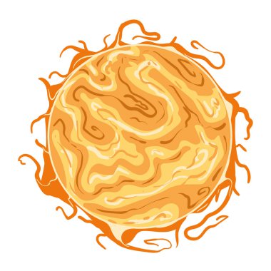 sun space outer retro icon