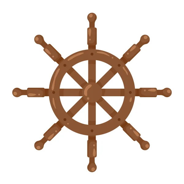 Ship Rudder Nautical Retro Icon — Vector de stock