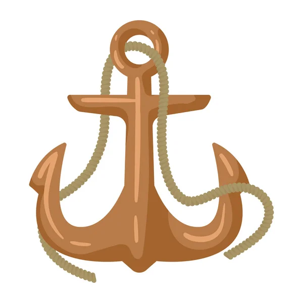 Anchor Rope Nautical Icon — Stockvektor