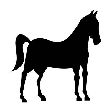stallion horse silhouette style icon
