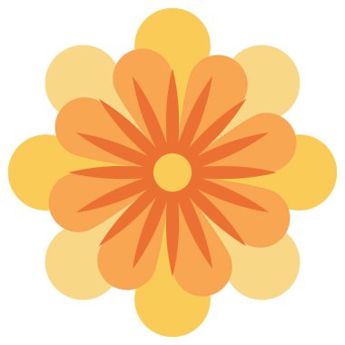 golden asian flower decoration icon