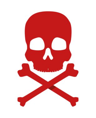 red skull and bones crossed