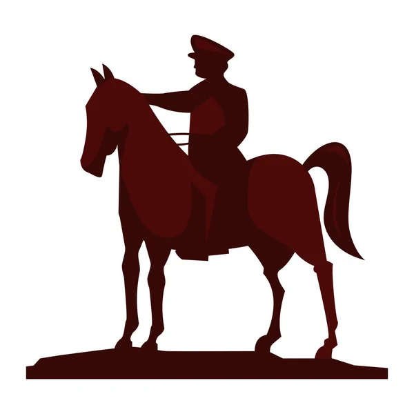 Turkey Officer Horse Silhouette — Image vectorielle