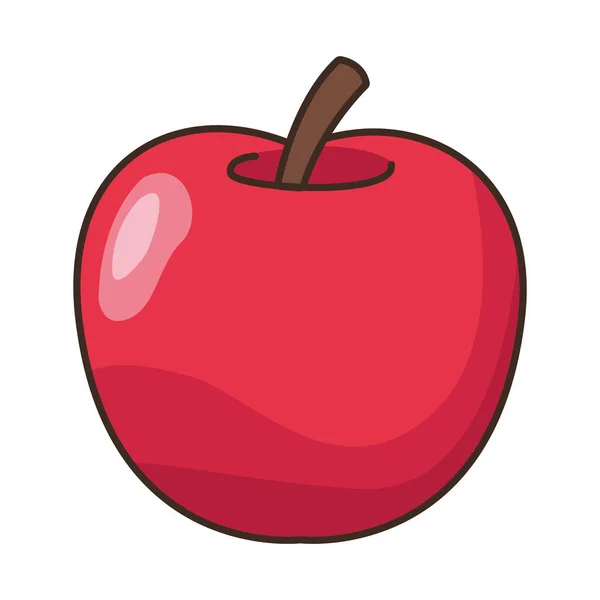 Rød Æble Frisk Frugt Ikon – Stock-vektor