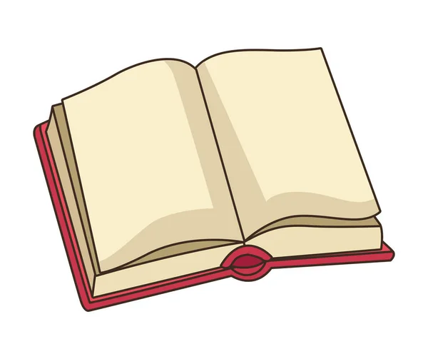 Відкрита Текстова Книга Шкільного Приладдя — стоковий вектор