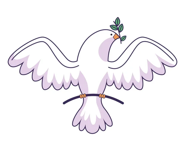 Peace Dove Olive Branch Icon — Archivo Imágenes Vectoriales