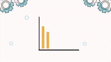statistics bars infographic tech animation ,4k video animated