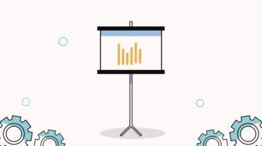 statistics bars infographic tech animation ,4k video animated