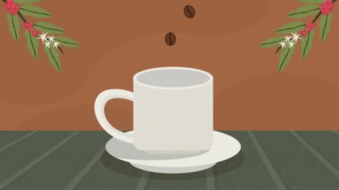 coffee drink cup product animation ,4k video animated