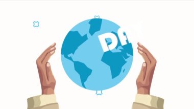 Dünya gezegeniyle uluslararası barış antlaşması, 4k video animasyonu