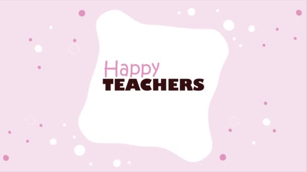 Happy Teachers Day Lettering Animation Video Animated — 비디오