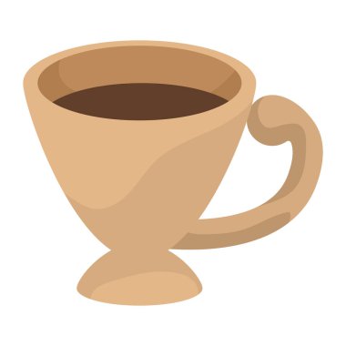 Kahve fincanı izole edilmiş ikon içer