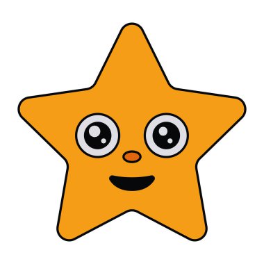 star cartoon retro character icon